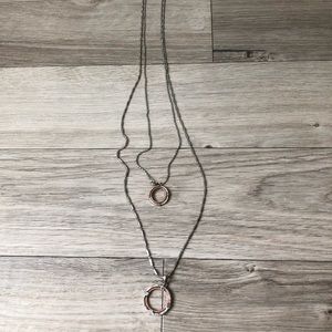 🤎🤎Topshop layered silver and bronze necklace